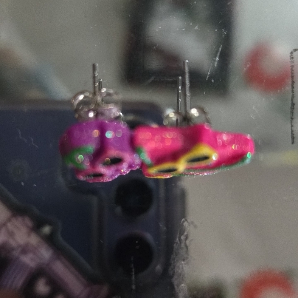 Silly fruit earrings